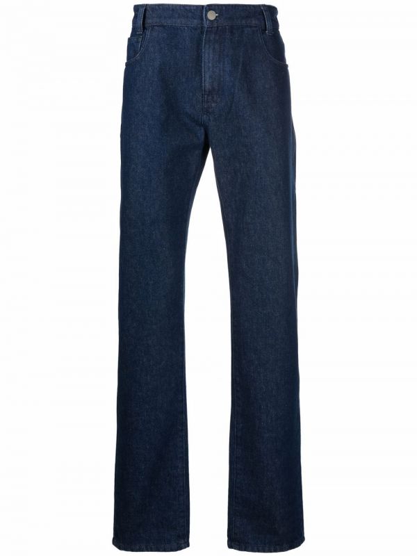  Raf Simons Vaqueros Bootcut Con Parche De Logo - Azul 