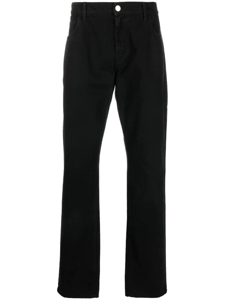  Raf Simons Vaqueros Rectos De Talle Medio - Negro 