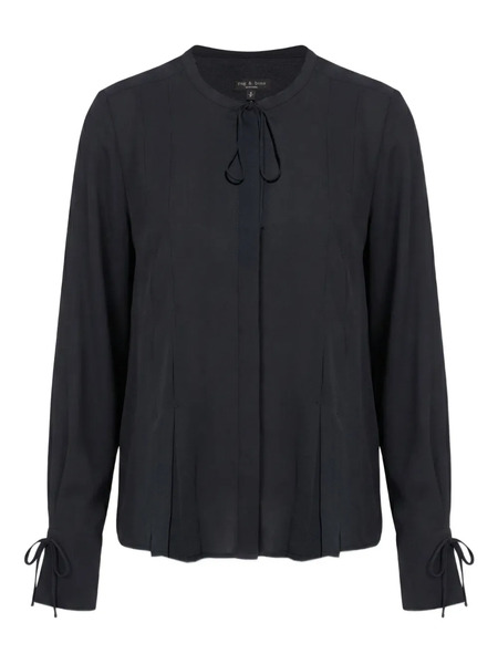  Rag & Bone Blusa Arden Plisada - Negro 