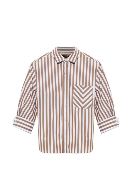 Rag & Bone Camisa A Rayas De Algodón - Marrón 