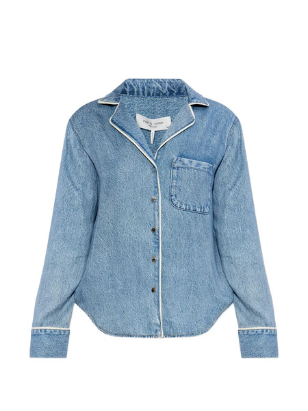  Rag & Bone Camisa Con Bolsillo En El Pecho - Azul 