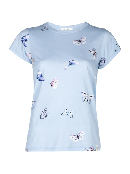  Rag & Bone Camiseta Con Mariposa Estampada - Azul 