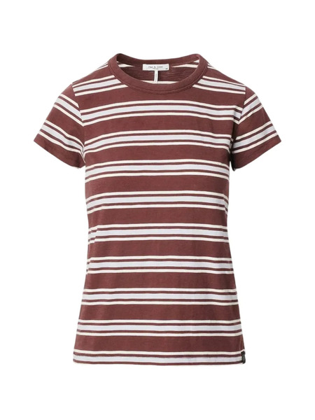  Rag & Bone Camiseta Slub Striped - Marrón 