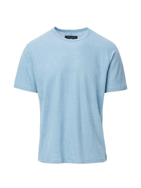  Rag & Bone Camiseta Texturizada Con Manga Corta - Azul 