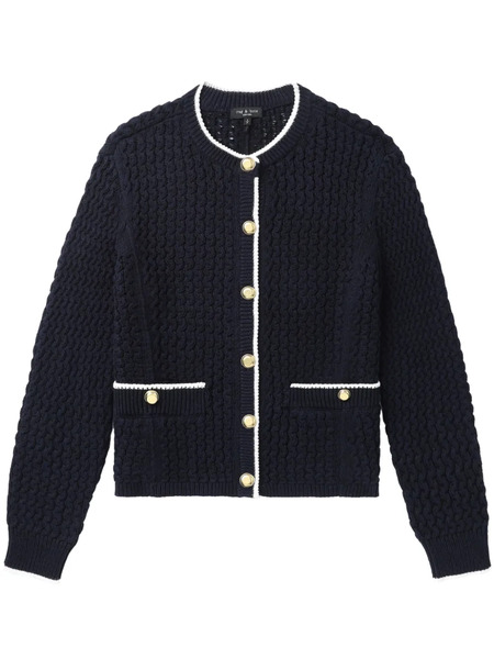  Rag & Bone Cárdigan Con Ribete En Contraste - Azul 