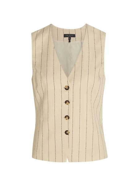  Rag & Bone Chaleco A Rayas Con Botones - Neutro 