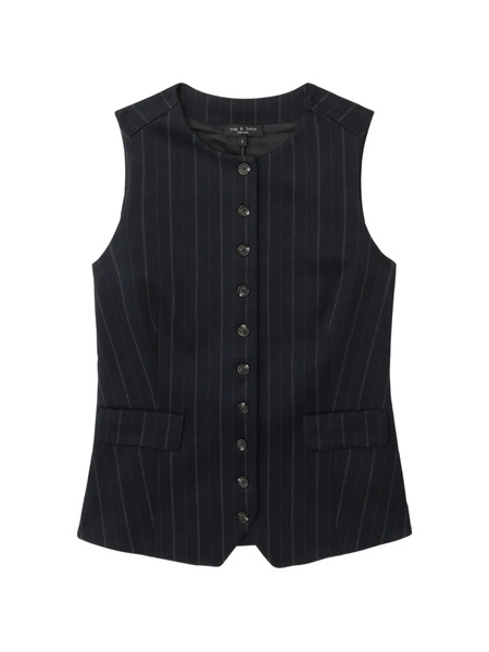  Rag & Bone Chaleco A Rayas Diplomáticas - Azul 