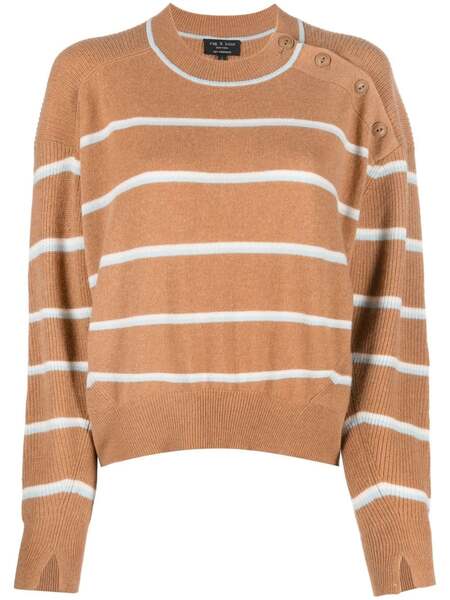  Rag & Bone Jersey A Rayas - Marrón 