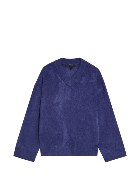  Rag & Bone Jersey Holgado Con Cuello En V - Azul 