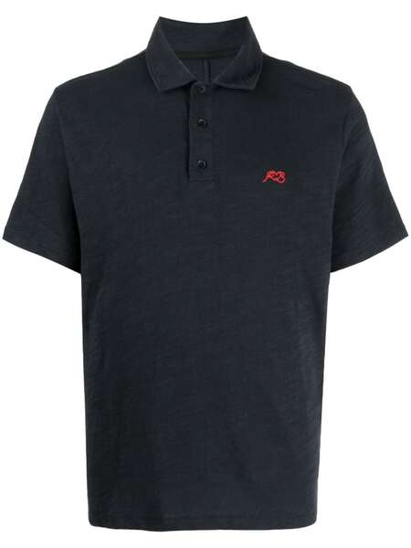  Rag & Bone Polo Con Logo Bordado - Azul 