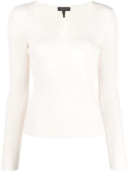  Rag & Bone Top Con Cuello En U - Neutro 