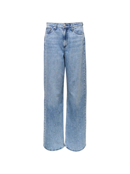 Rag & Bone Vaqueros Anchos Logan Con Apliques De Cristales - Azul 