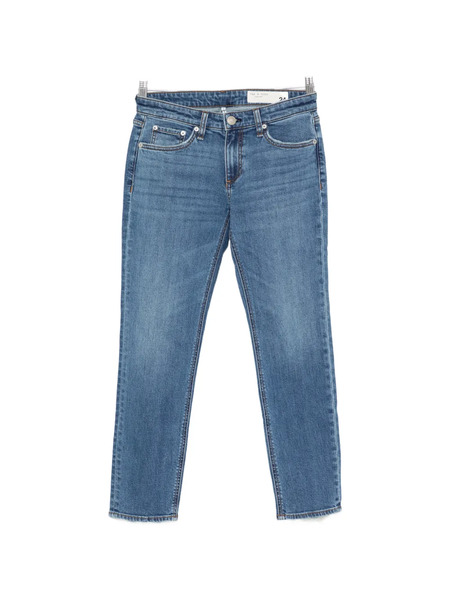 Rag & Bone Vaqueros Boyfriend Con Dobladillo Deshilachado - Azul 