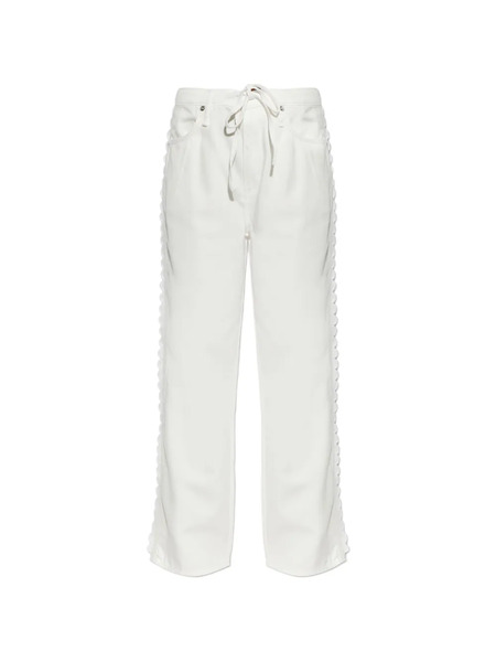  Rag & Bone Vaqueros Con Cordones Y Ribete Festoneado - Blanco 