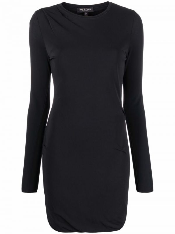  Rag & Bone Vestido Estilo Camiseta Poppy - Negro 