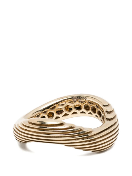  Rainbow K Anillo Texturizado - Dorado 