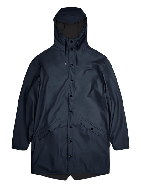  Rains Abrigo Con Capucha Y Botones - Azul 