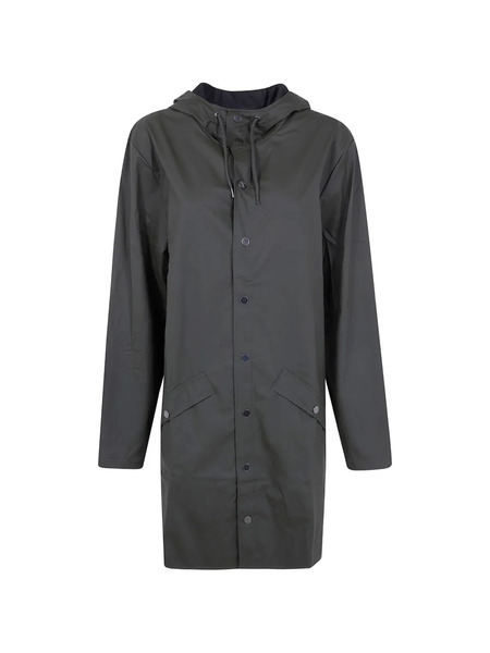  Rains Abrigo Long Jacket Con Capucha - Verde 