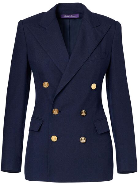  Ralph Lauren Collection Double-breasted Fitted Blazer - Azul 