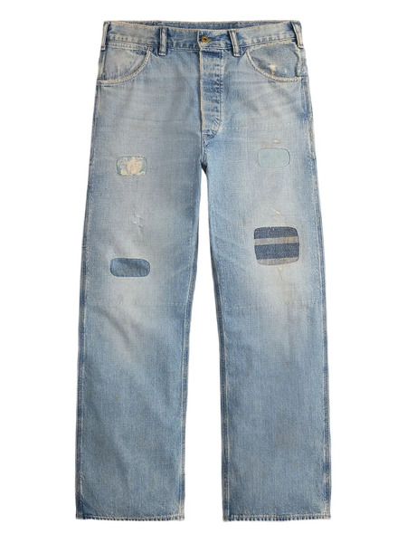  Ralph Lauren Rrl Vaqueros De Algodón Con Diseño Patchwork - Azul 