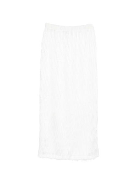  Rame Falda Midi Con Flecos - Blanco 