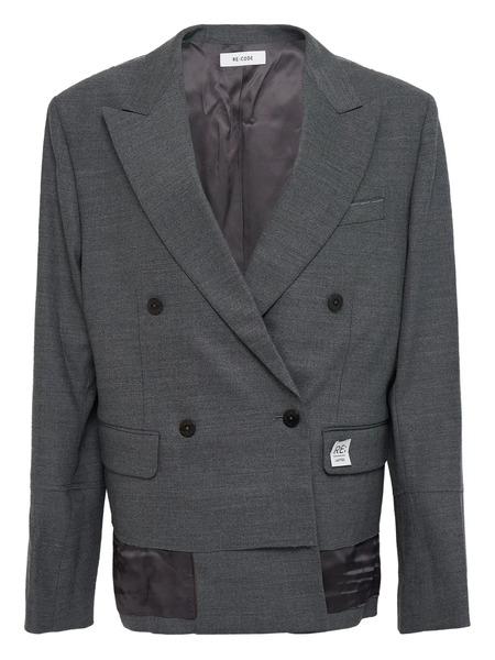  Re Code Blazer Con Doble Botonadura - Gris 