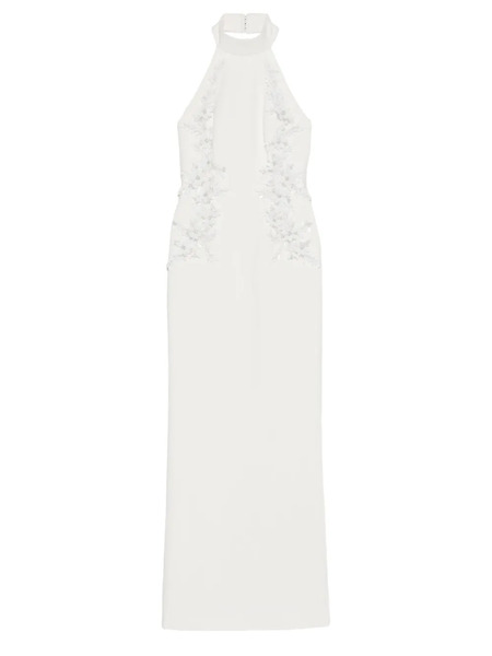  Rebecca Vallance Vestido Largo Con Aplique Floral - Neutro 