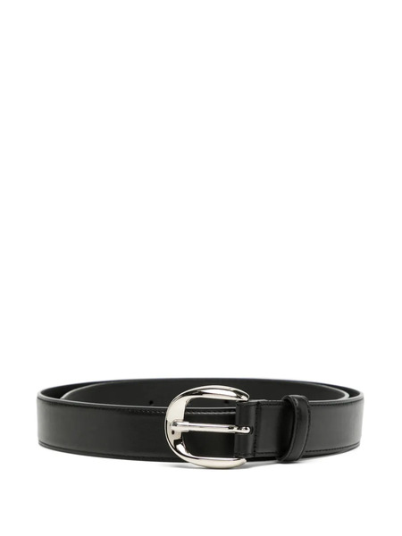  Recto Cinturón Signature Round Buckle - Negro 
