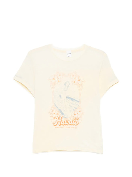  Re/done Camiseta Con Estampado Gráfico - Amarillo 