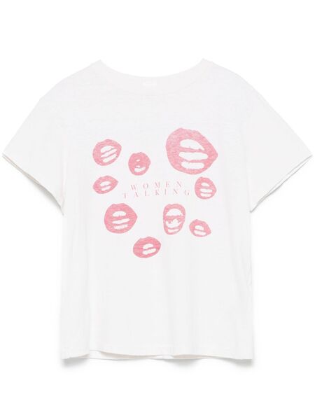  Re/done Camiseta Women Talking - Blanco 