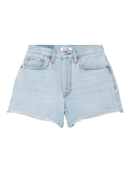  Re/done Pantalones Cortos Deshilachados 70s - Azul 