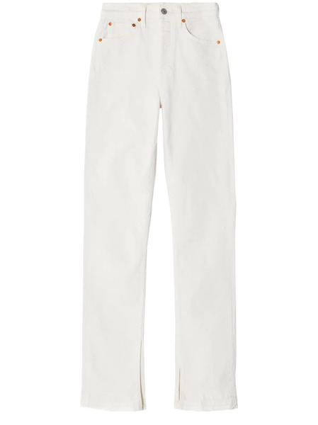  Re/done Vaqueros Skinny De Talle Alto - Blanco 