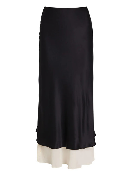  Reformation Falda Midi A Capas - Negro 