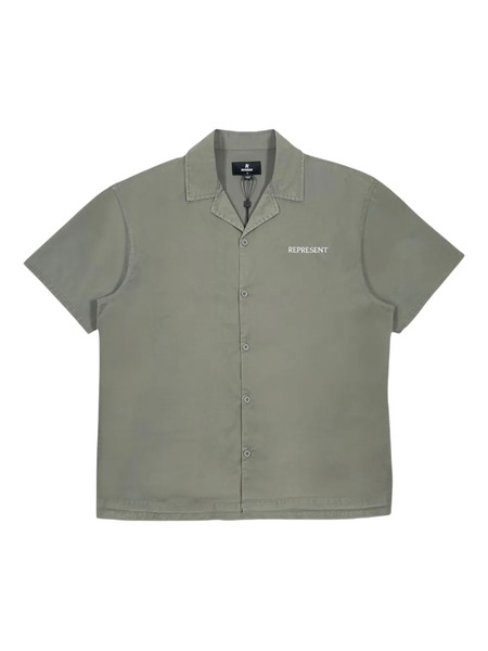  Represent Camisa Script Con Cuello Cubano - Verde 