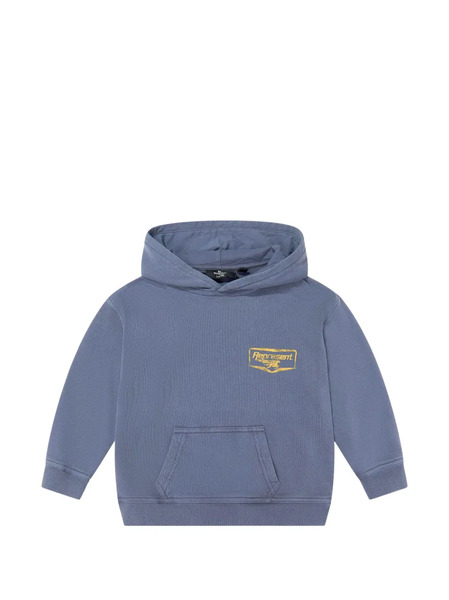  Represent Mini Sudadera Con Capucha Y Logo Estampado - Azul 