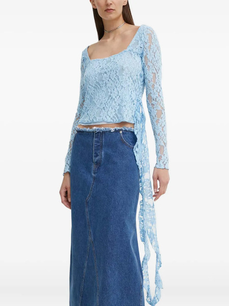  Résumé Top De Encaje - Azul 