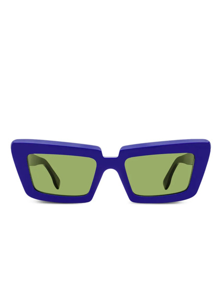  Retrosuperfuture Gafas De Sol Coccodrillo Con Borde En Punta - Azul 