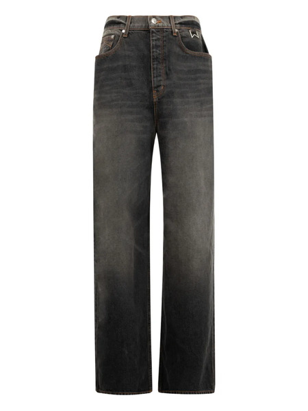  Rhude Vaqueros Con Efecto Desgastado - Gris 