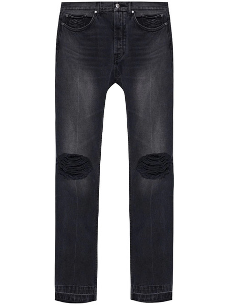  Rhude Vaqueros Con Efecto Envejecido - Negro 