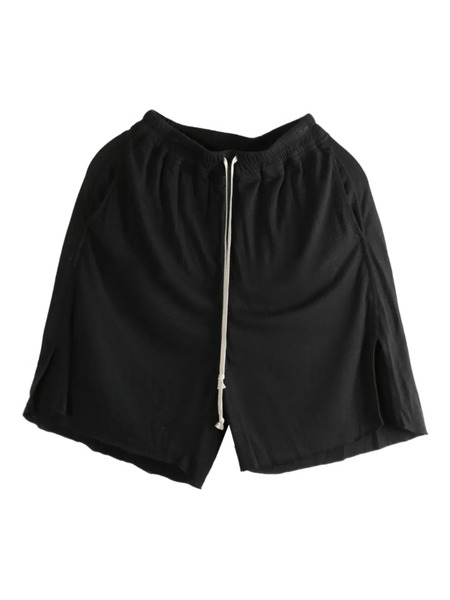  Rick Owens Drawstring Side-split Shorts - Negro 