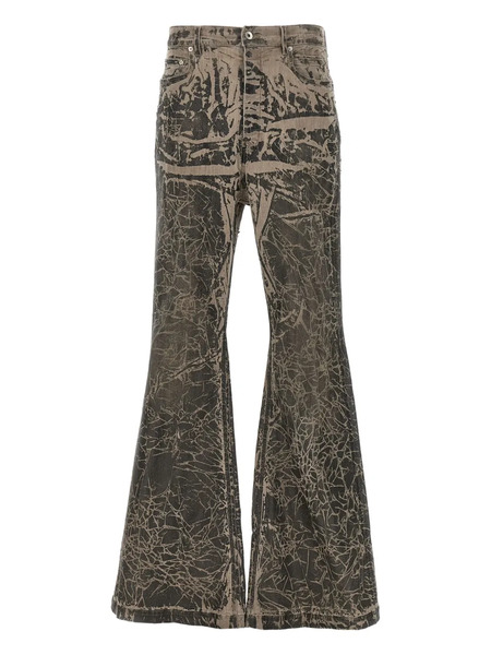 Rick Owens Drkshdw Vaqueros Bootcut Con Botones - Negro 