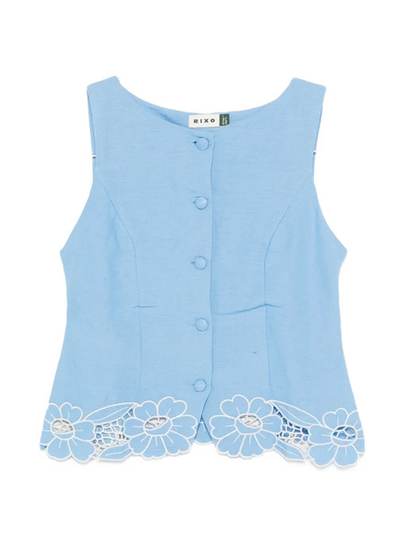  Rixo Blusa Lucca Sin Mangas - Azul 