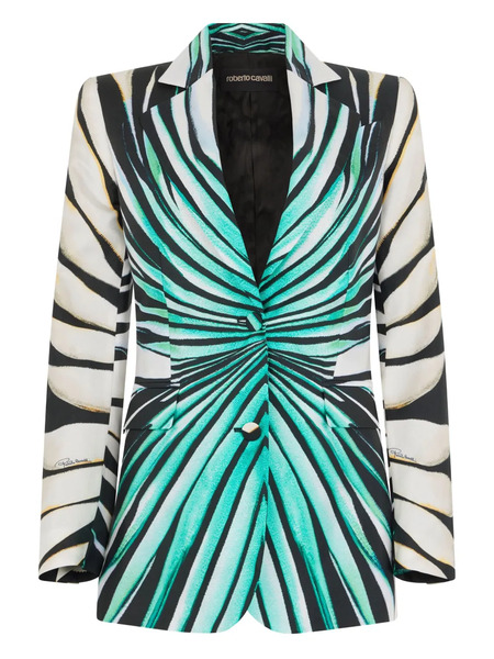  Roberto Cavalli Blazer Estampado - Azul 