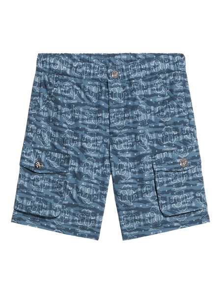  Roberto Cavalli Junior Bermudas Cargo Estampadas - Azul 