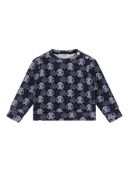  Roberto Cavalli Junior Sudadera Con Logo Estampado - Azul 
