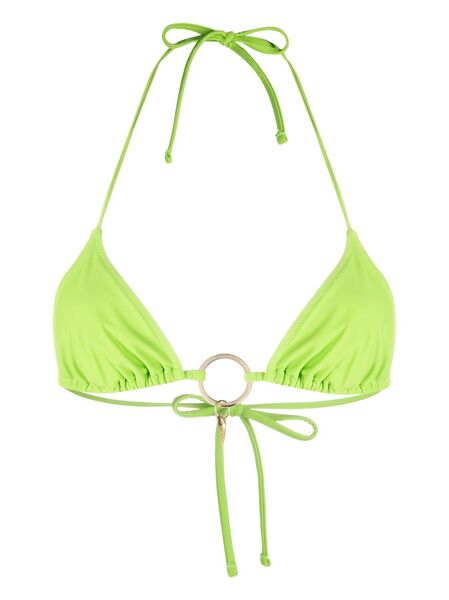  Roberto Cavalli Top De Bikini Con Diseño Triangular - Verde 
