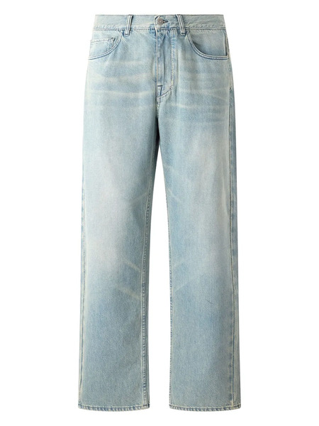  Roberto Cavalli Vaqueros Con Logo Bordado - Azul 