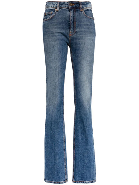  Roberto Cavalli Vaqueros Rectos De Talle Alto - Azul 