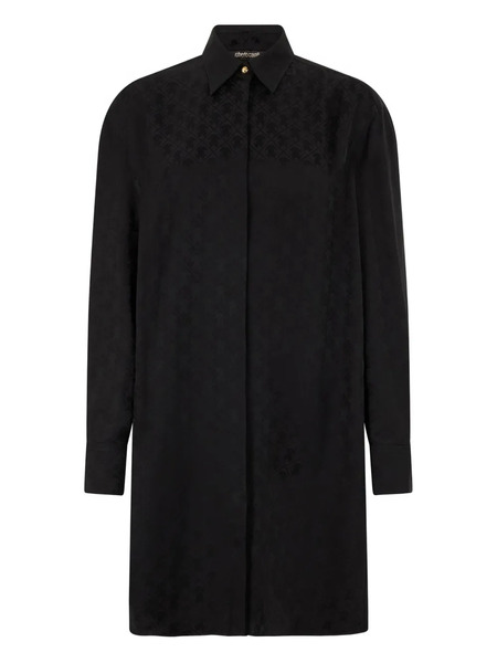  Roberto Cavalli Vestido Camisero De Manga Larga - Negro 