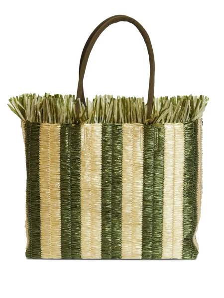  Rodebjer Bolso Shopper Lidiya Grande A Rayas - Verde 